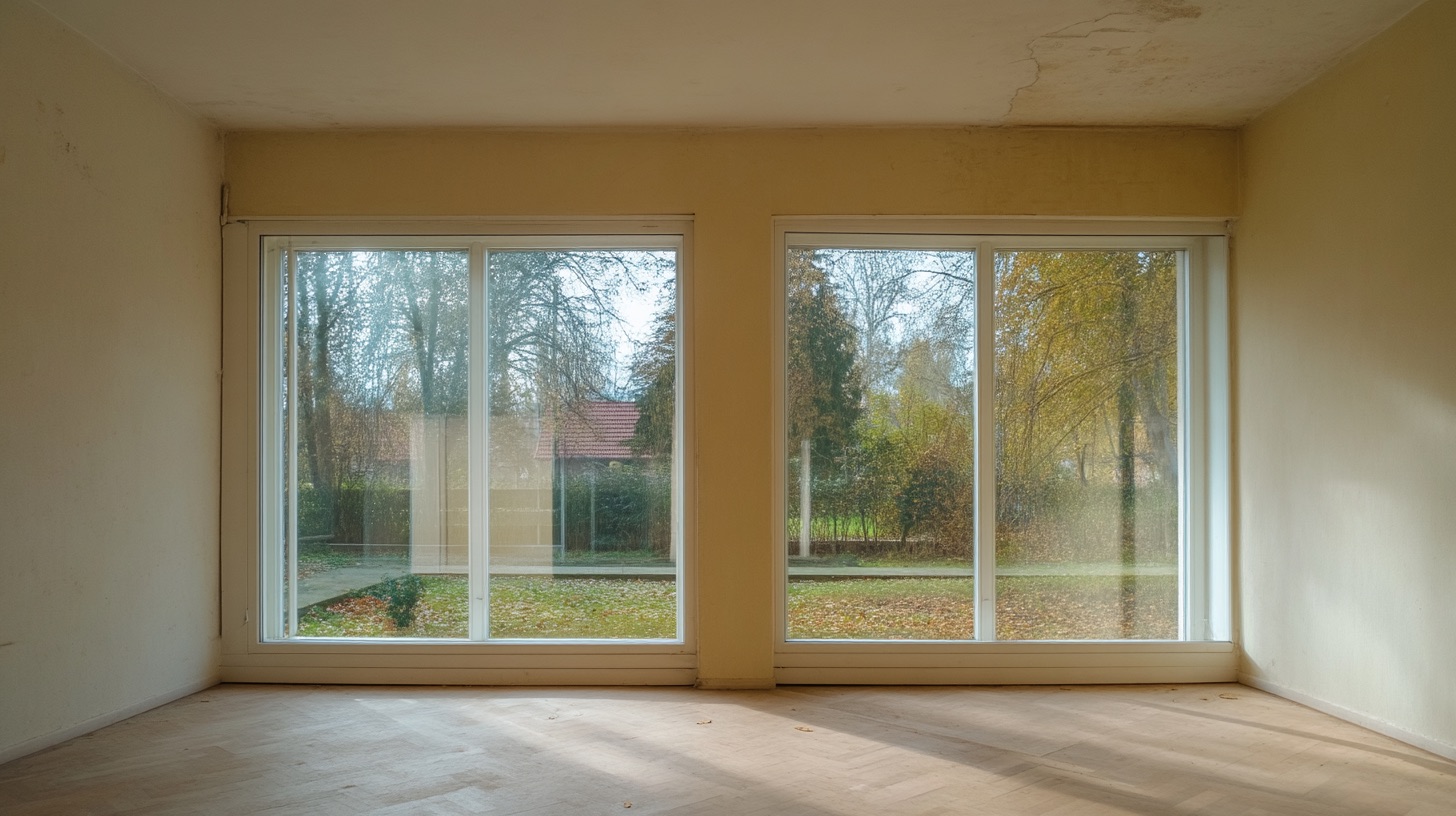 Комната до замены остекления — стандартное окно